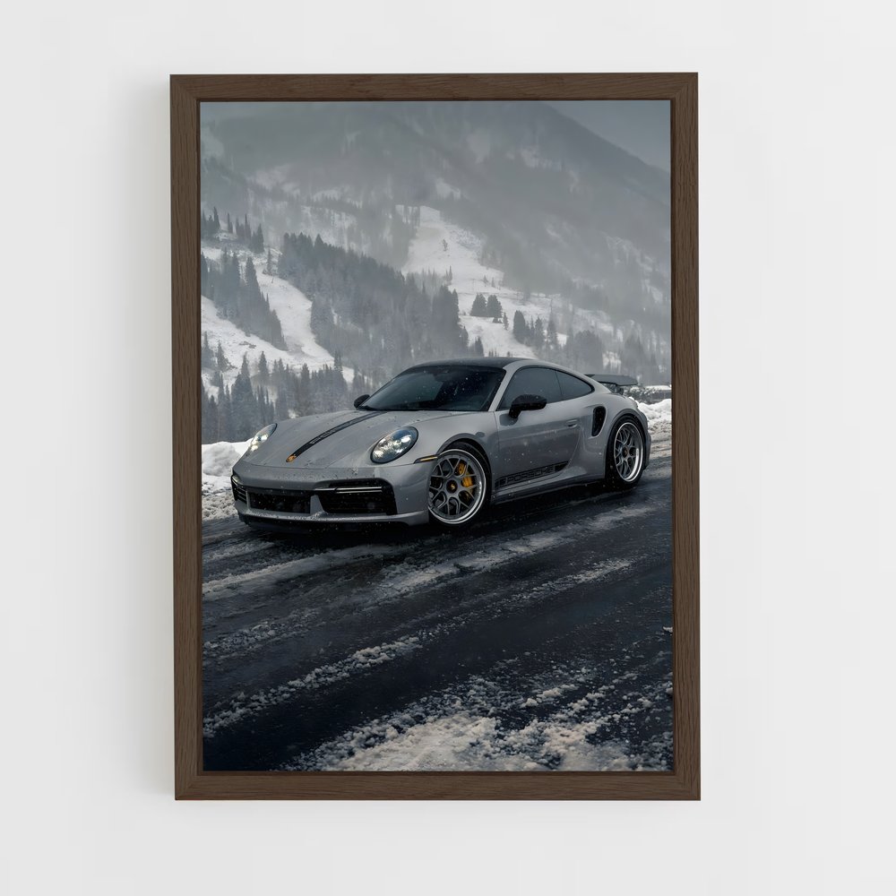 Poster Neige Turbo – affiche Porsche (vue 5)